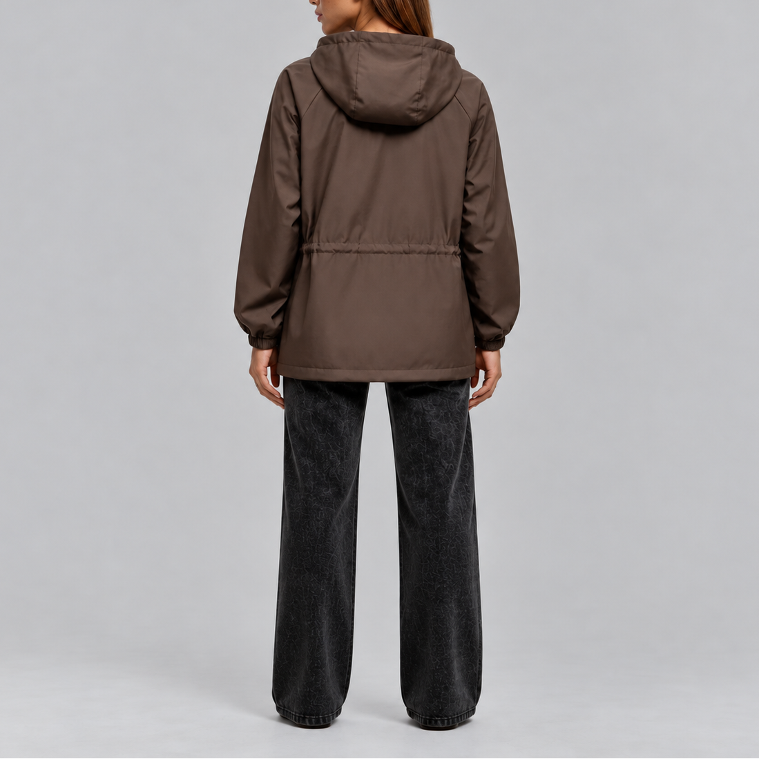 Charlotte | Sophisticated Waterproof Hooded Jacket with Drawstring Waist
