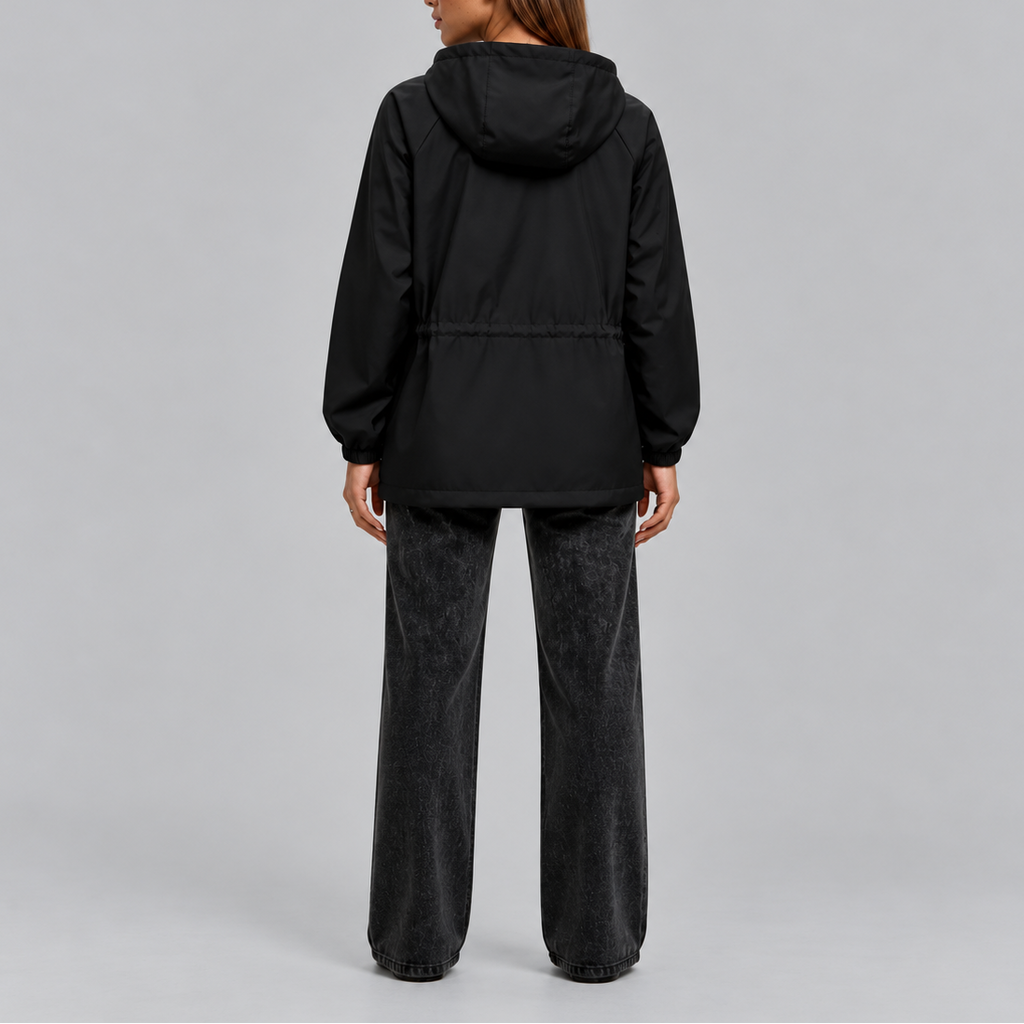 Charlotte | Sophisticated Waterproof Hooded Jacket with Drawstring Waist