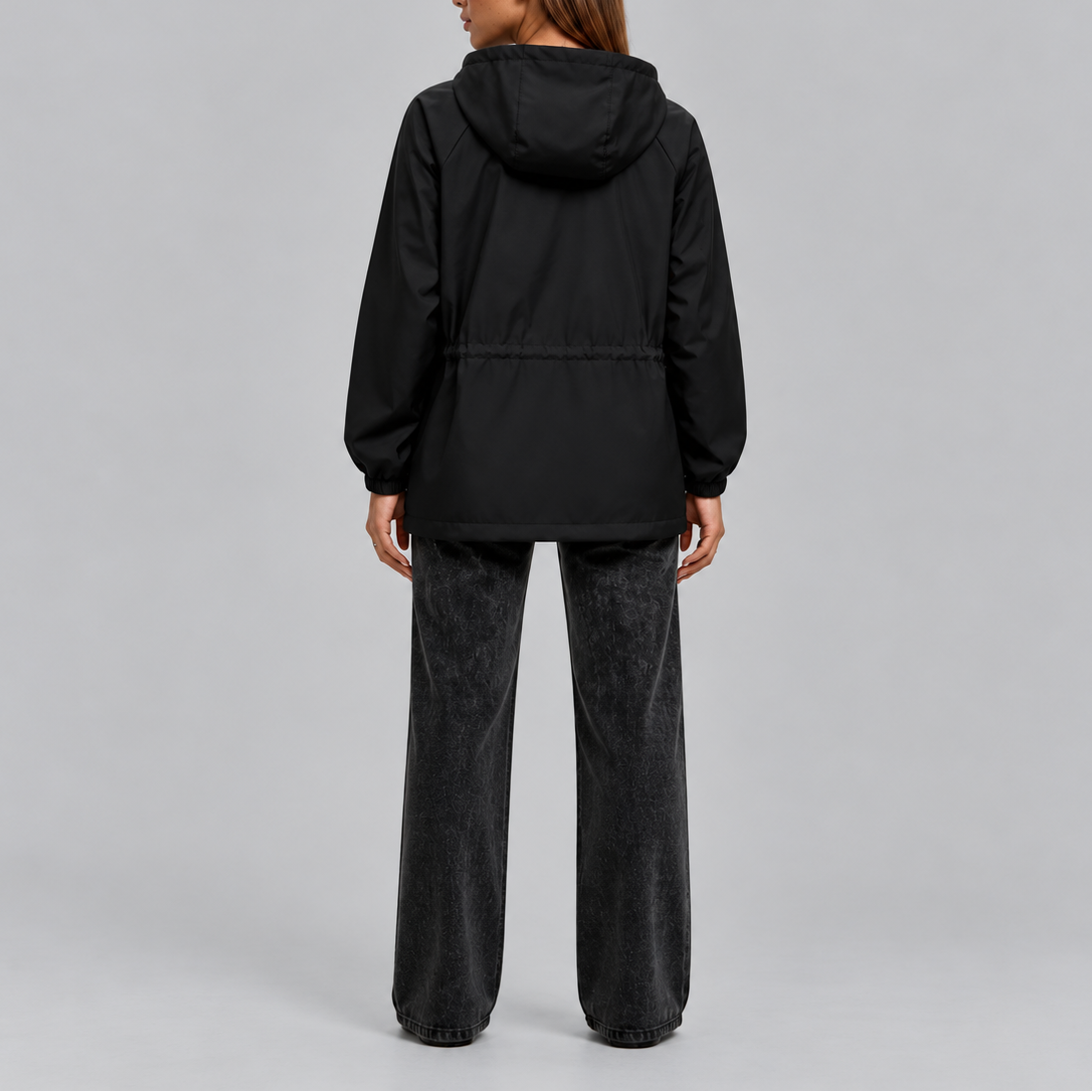 Charlotte | Sophisticated Waterproof Hooded Jacket with Drawstring Waist