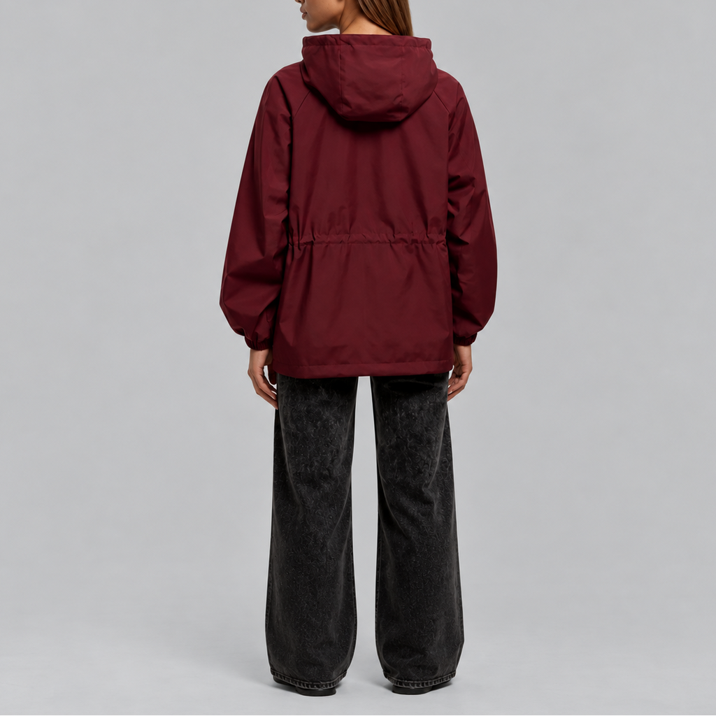Charlotte | Sophisticated Waterproof Hooded Jacket with Drawstring Waist