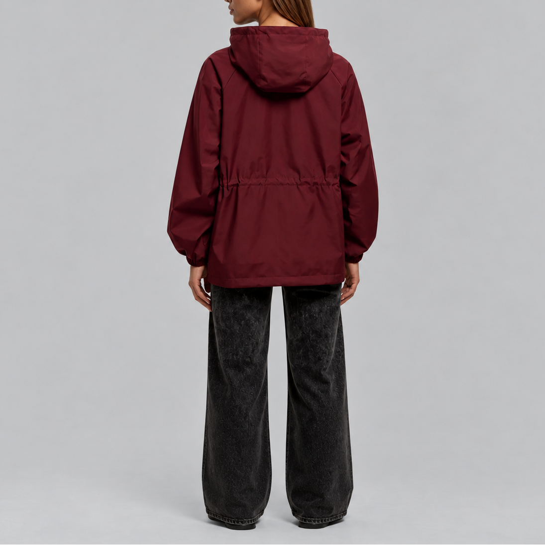 Charlotte | Sophisticated Waterproof Hooded Jacket with Drawstring Waist