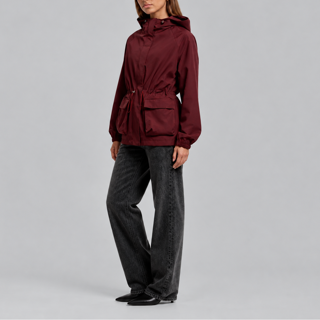 Charlotte | Sophisticated Waterproof Hooded Jacket with Drawstring Waist