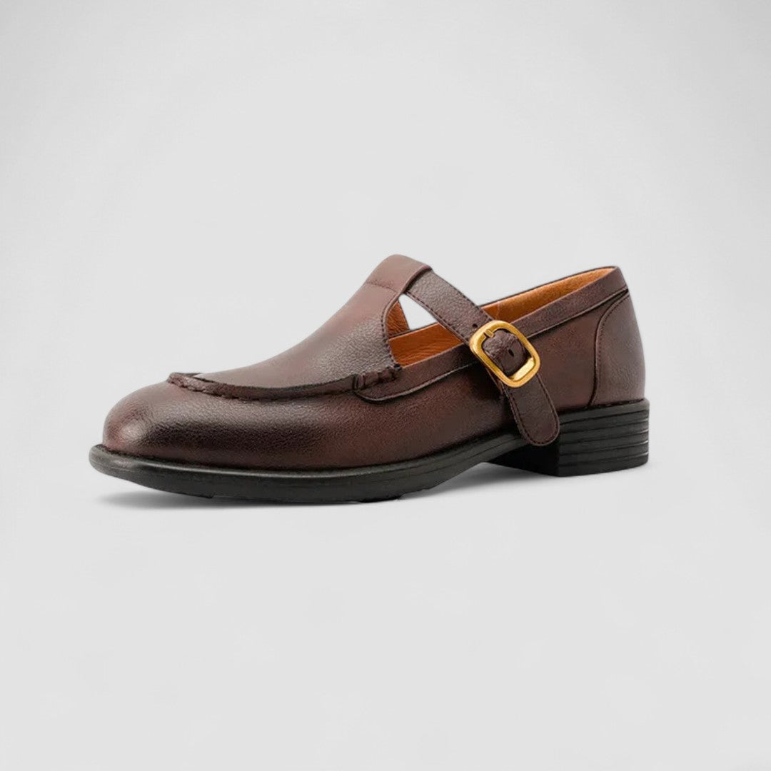 Chloe | Elegant Chunky Sole Mary Jane Buckle Shoes