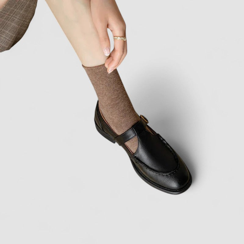Chloe | Elegant Chunky Sole Mary Jane Buckle Shoes