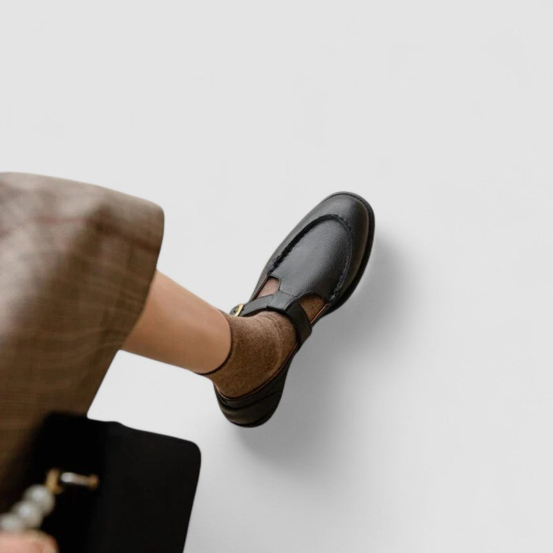 Chloe | Elegant Chunky Sole Mary Jane Buckle Shoes