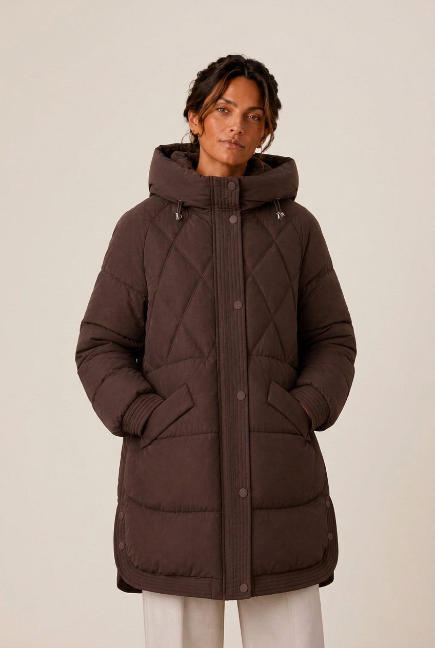 Chloe | Relaxed Longline Hooded Puffer Jacket Women