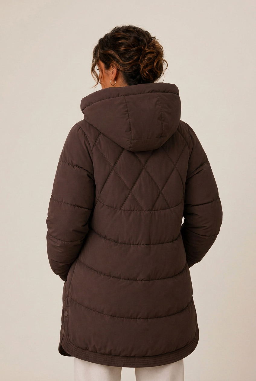 Chloe | Relaxed Longline Hooded Puffer Jacket Women