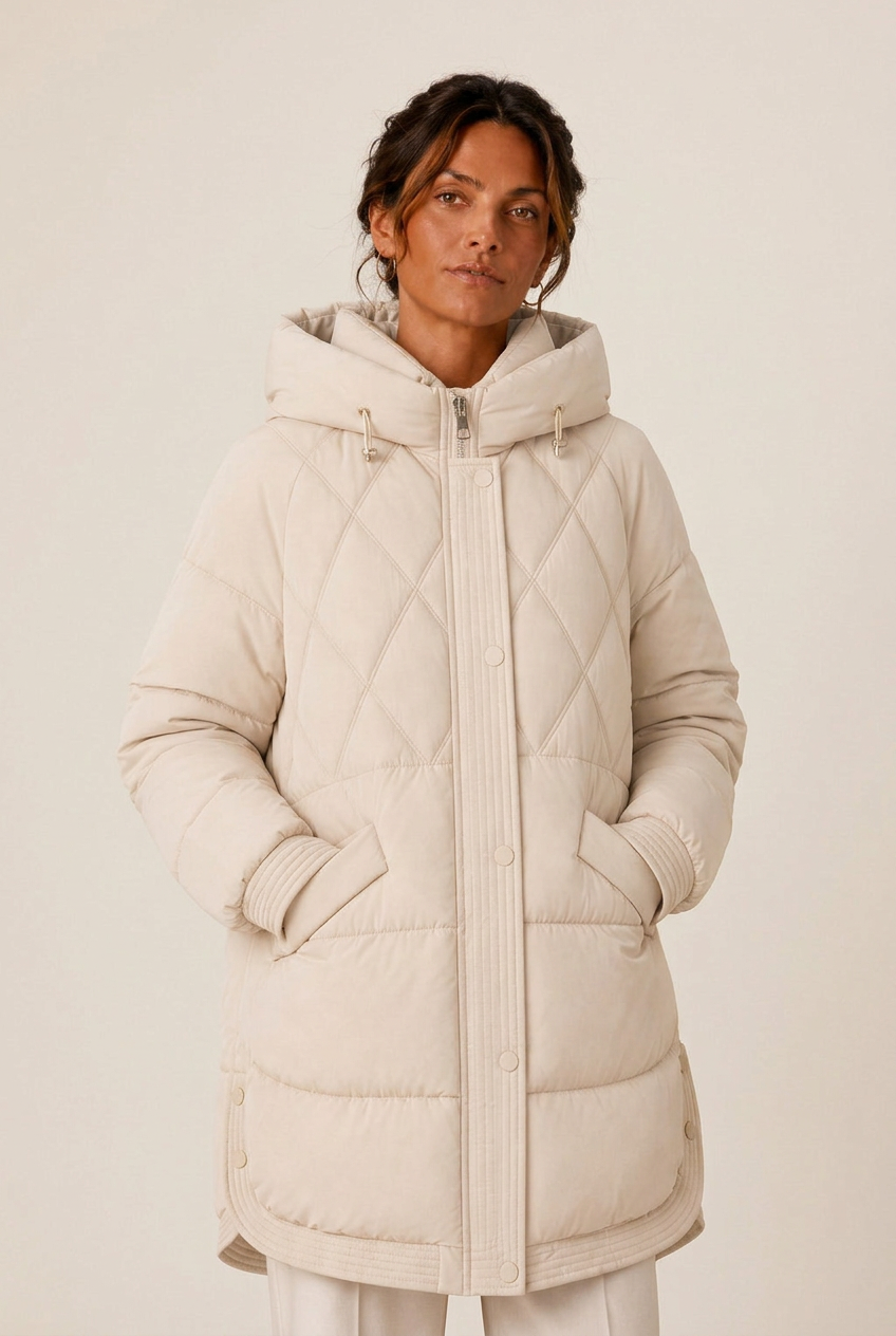 Chloe | Relaxed Longline Hooded Puffer Jacket Women