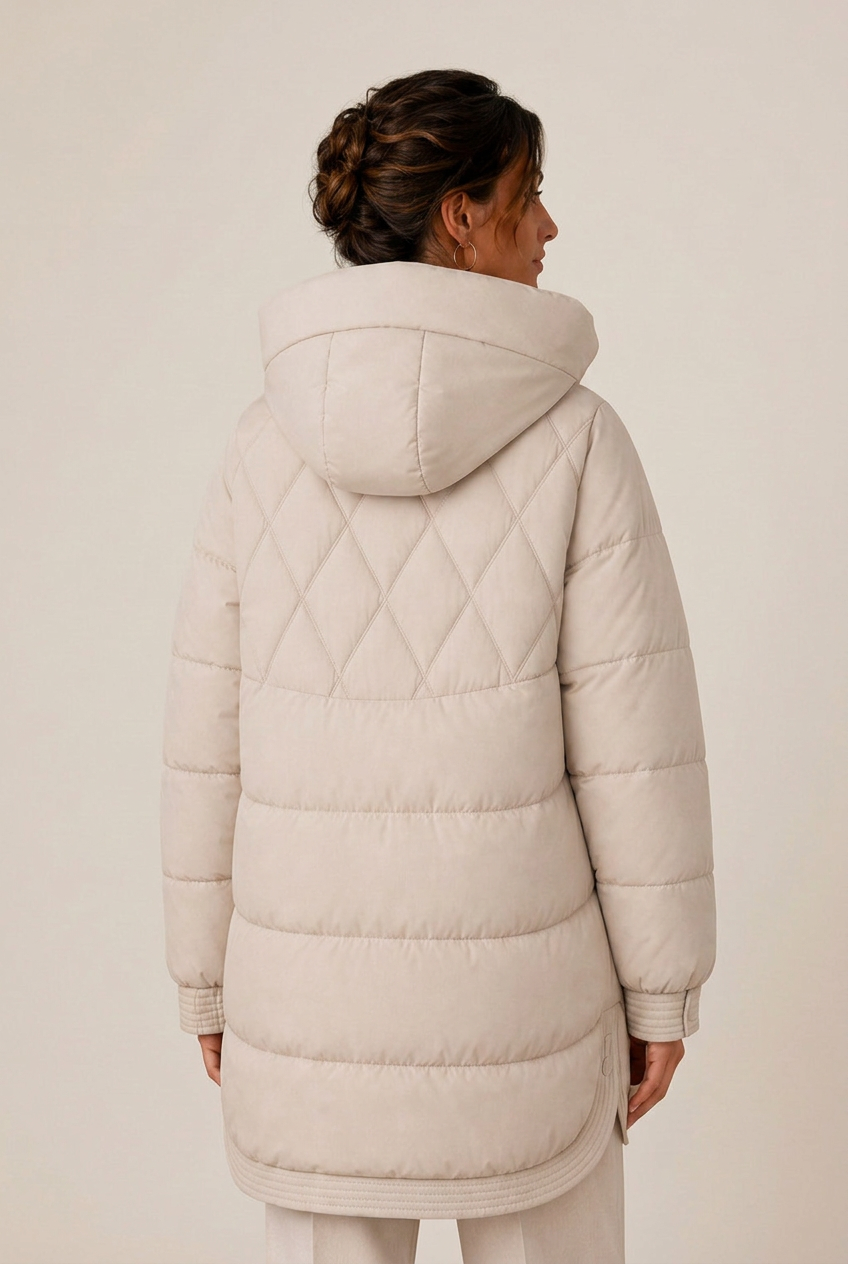 Chloe | Relaxed Longline Hooded Puffer Jacket Women