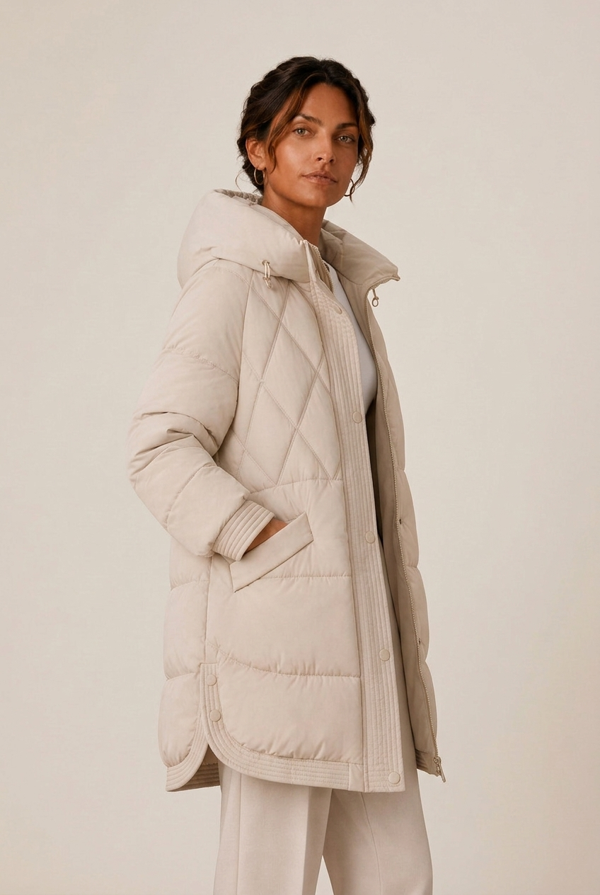 Chloe | Relaxed Longline Hooded Puffer Jacket Women