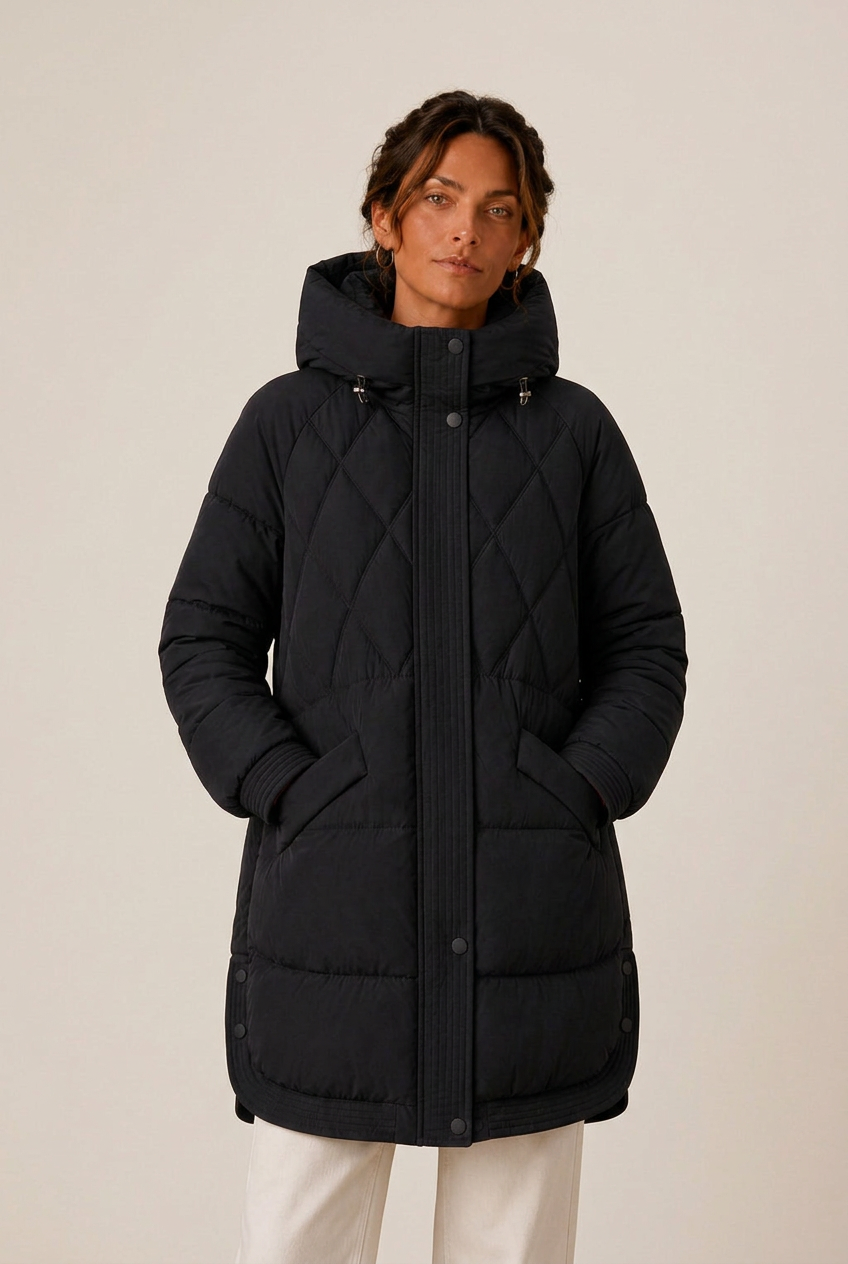 Chloe | Relaxed Longline Hooded Puffer Jacket Women