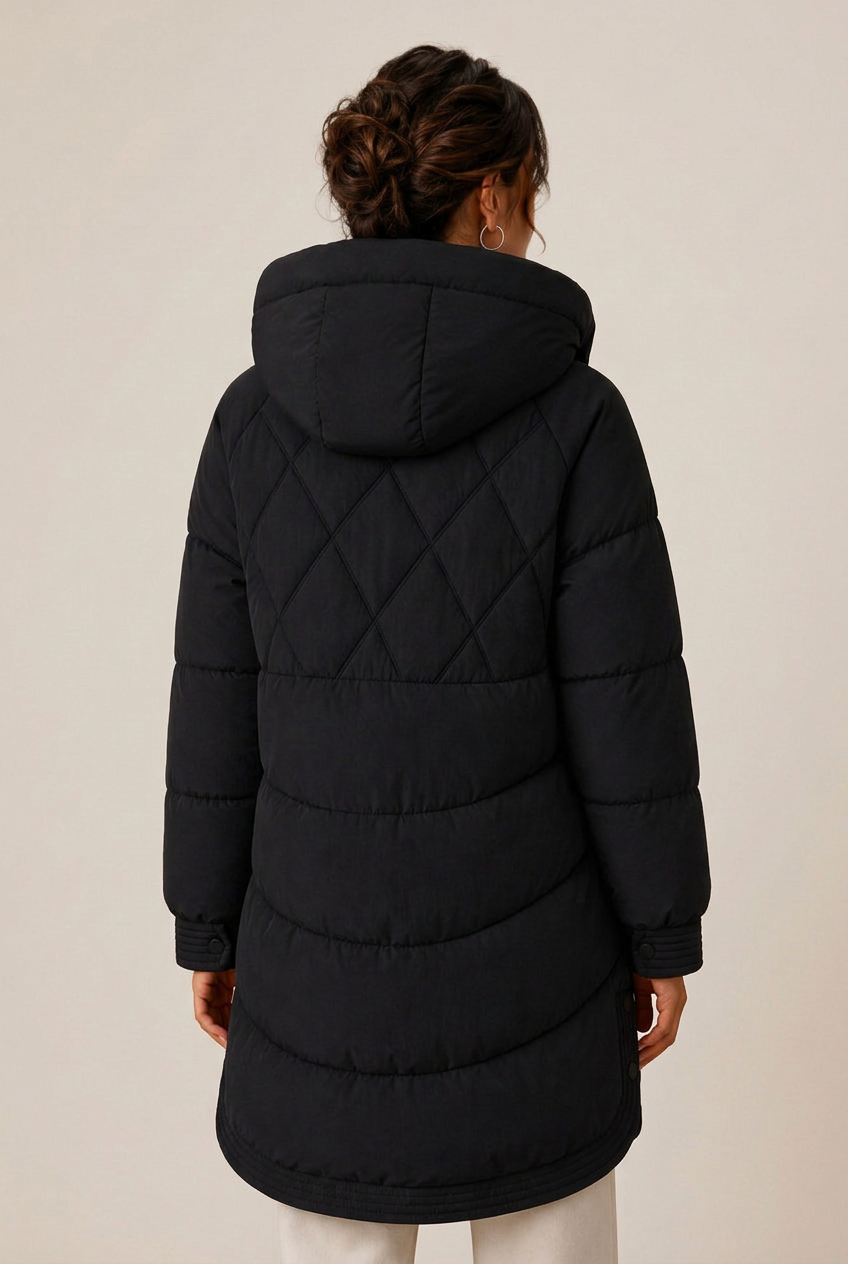 Chloe | Relaxed Longline Hooded Puffer Jacket Women