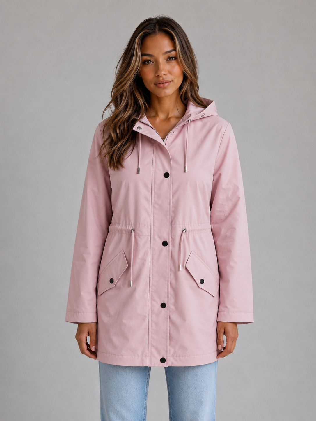 Chloe | Stylish Hooded Waterproof Jacket with Drawstring Waist