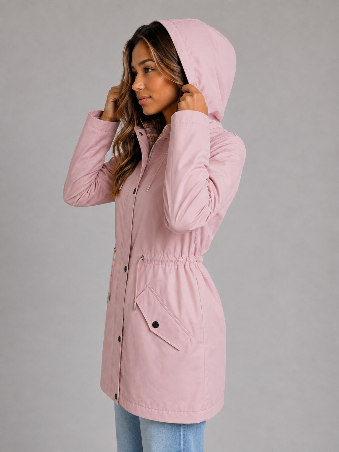 Chloe | Stylish Hooded Waterproof Jacket with Drawstring Waist