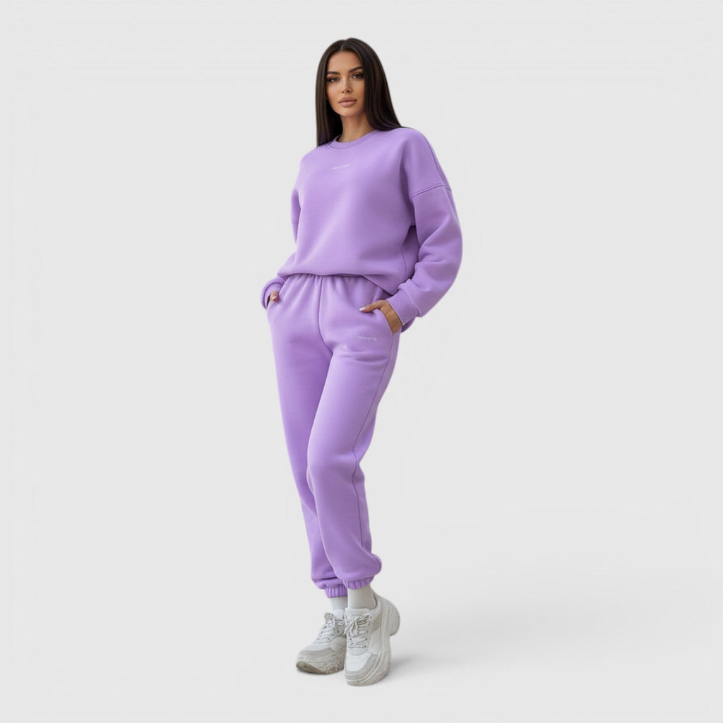 Clara | Graceful Oversized Embroidered Tracksuit Two-Piece Set