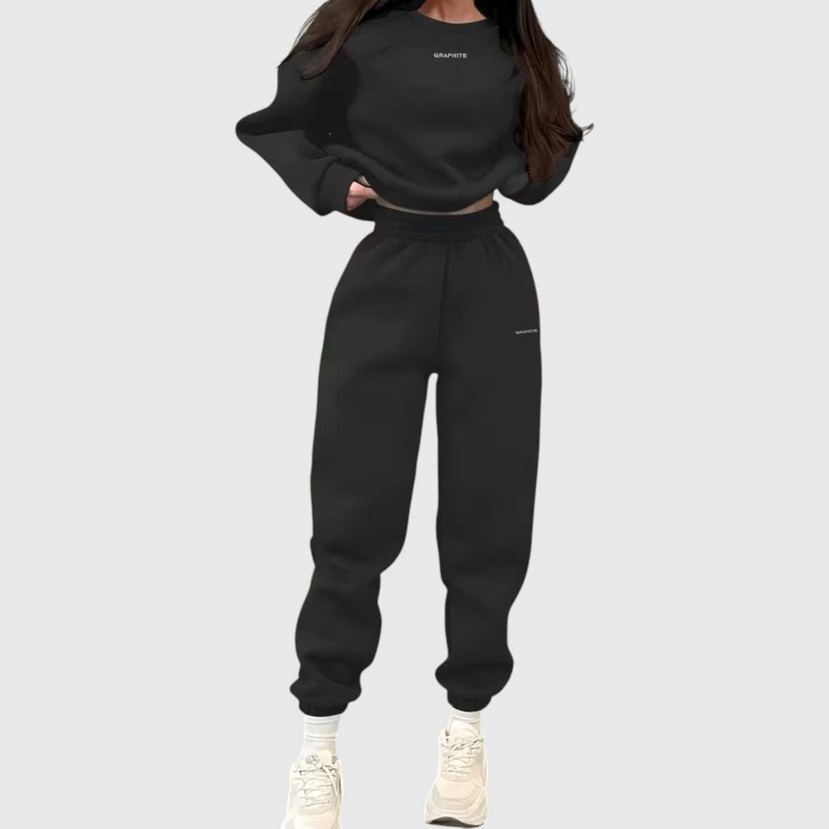 Clara | Graceful Oversized Embroidered Tracksuit Two-Piece Set