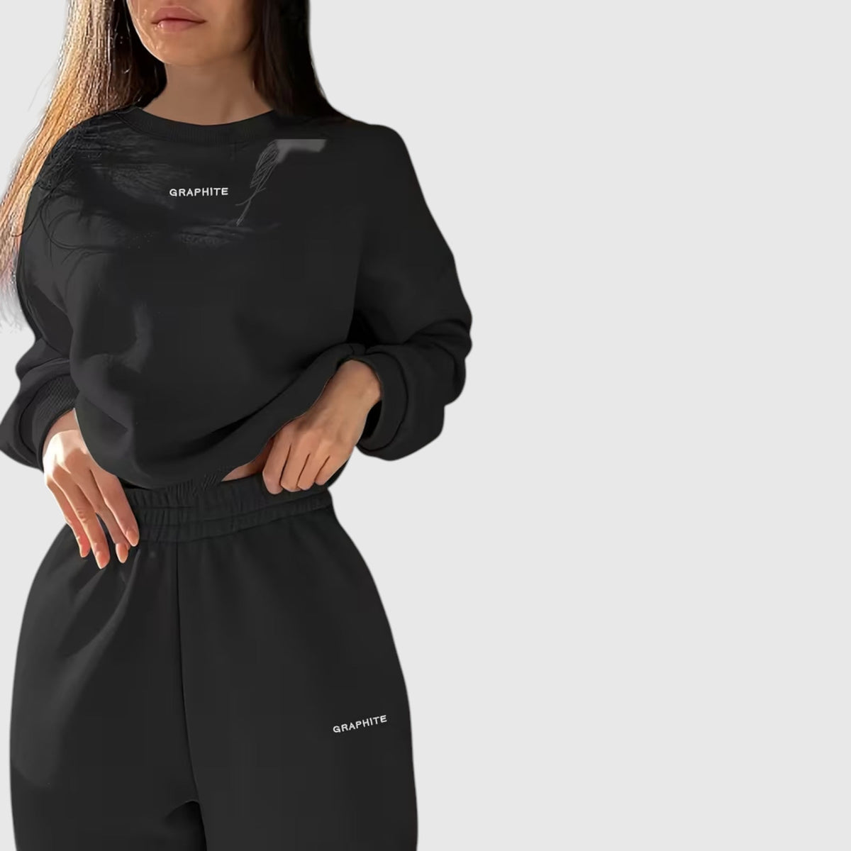 Clara | Graceful Oversized Embroidered Tracksuit Two-Piece Set