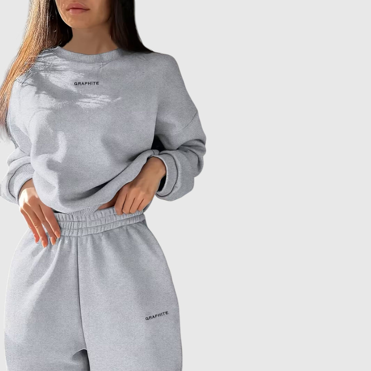 Clara | Graceful Oversized Embroidered Tracksuit Two-Piece Set