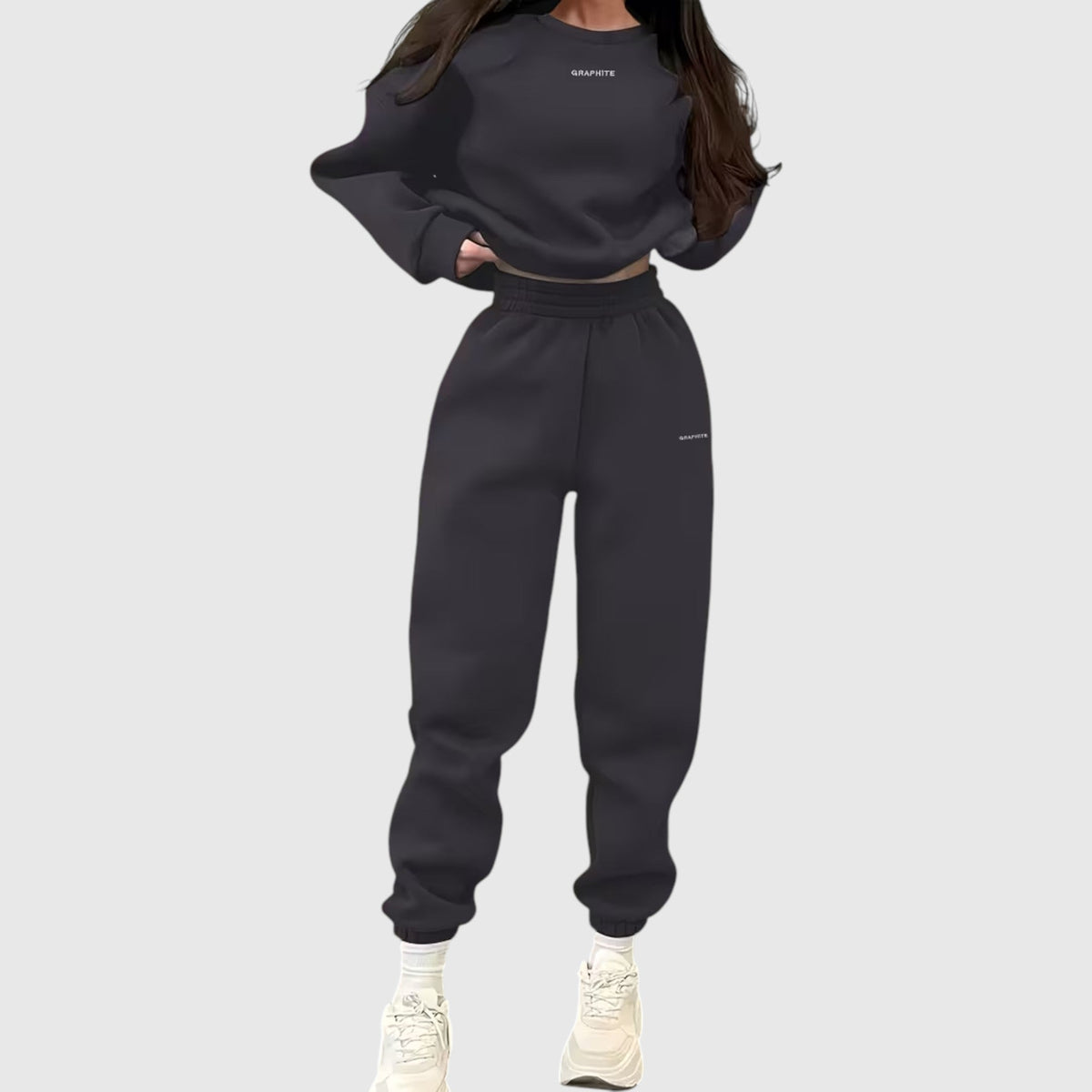 Clara | Graceful Oversized Embroidered Tracksuit Two-Piece Set