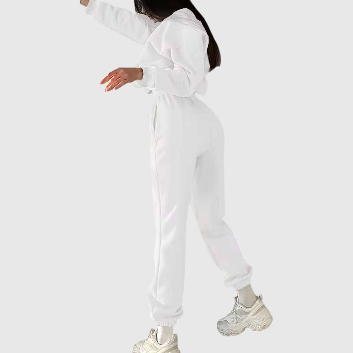 Clara | Graceful Oversized Embroidered Tracksuit Two-Piece Set
