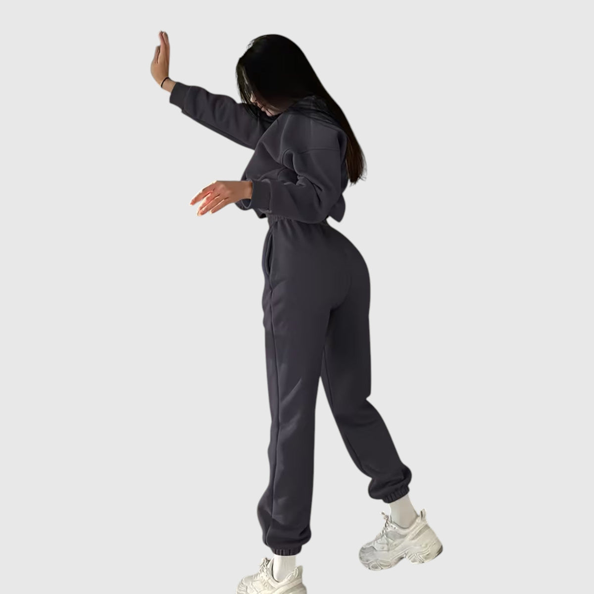 Clara | Graceful Oversized Embroidered Tracksuit Two-Piece Set