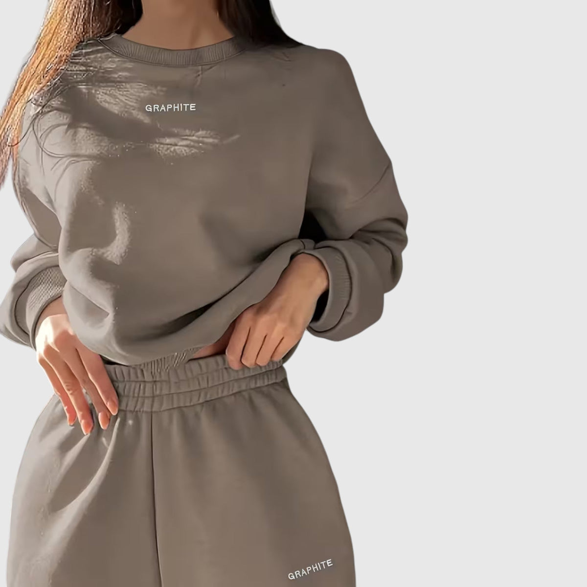 Clara | Graceful Oversized Embroidered Tracksuit Two-Piece Set