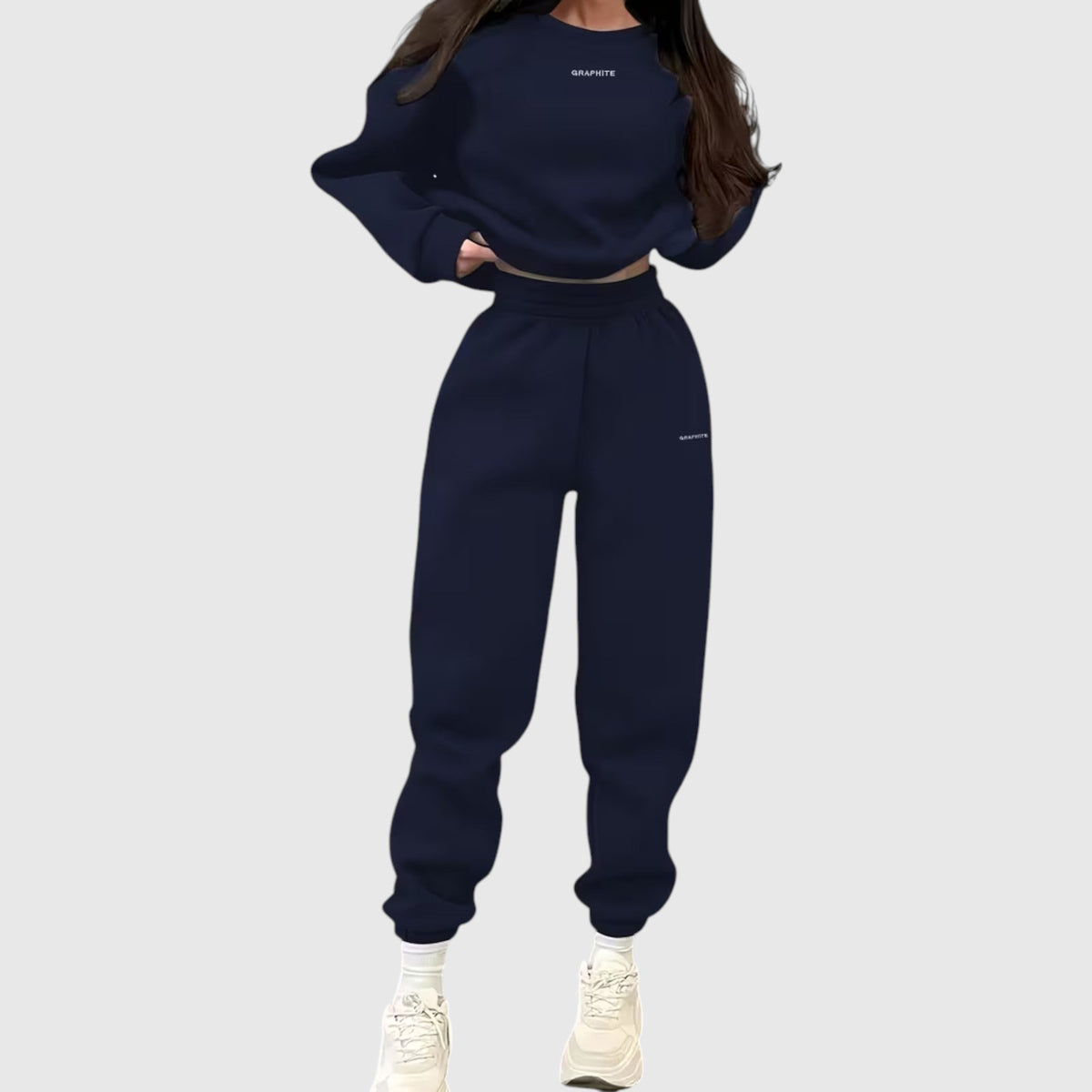 Clara | Graceful Oversized Embroidered Tracksuit Two-Piece Set