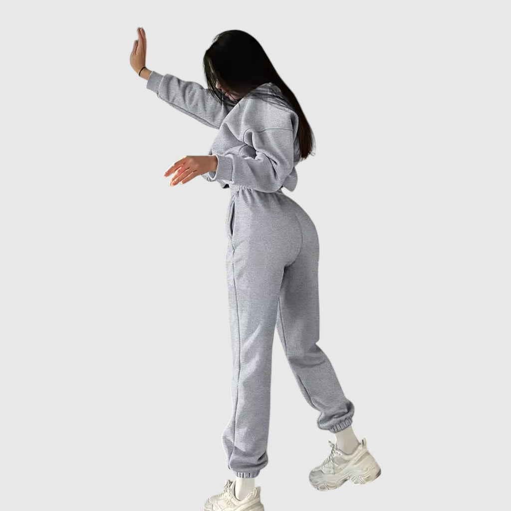Clara | Graceful Oversized Embroidered Tracksuit Two-Piece Set