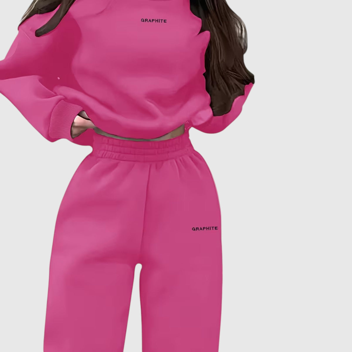 Clara | Graceful Oversized Embroidered Tracksuit Two-Piece Set