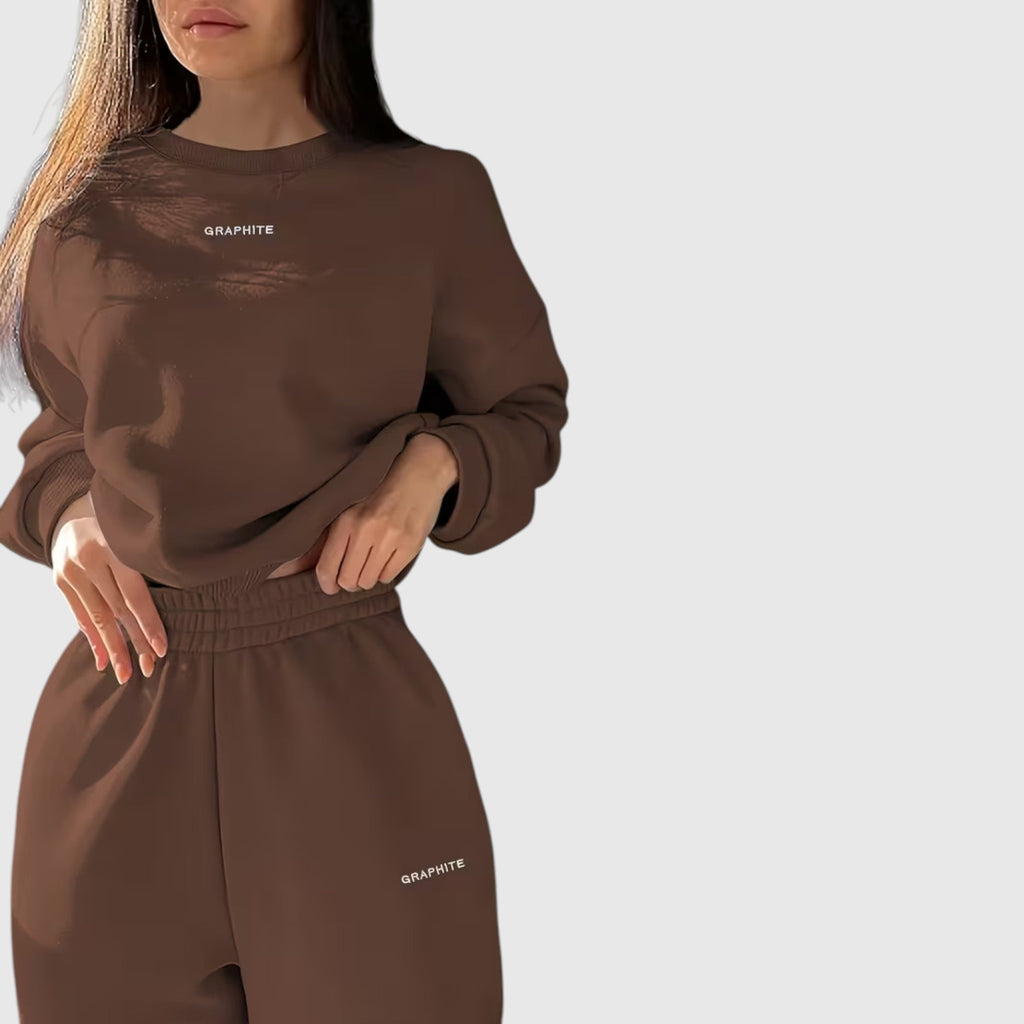 Clara | Graceful Oversized Embroidered Tracksuit Two-Piece Set
