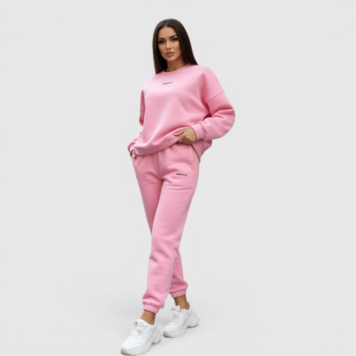 Clara | Graceful Oversized Embroidered Tracksuit Two-Piece Set