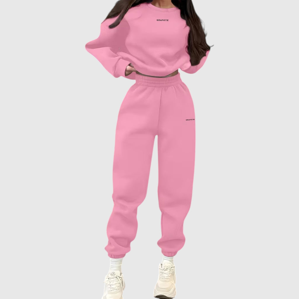 Clara | Graceful Oversized Embroidered Tracksuit Two-Piece Set