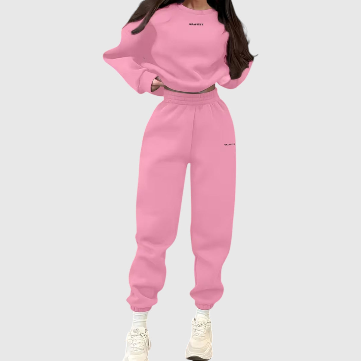 Clara | Graceful Oversized Embroidered Tracksuit Two-Piece Set