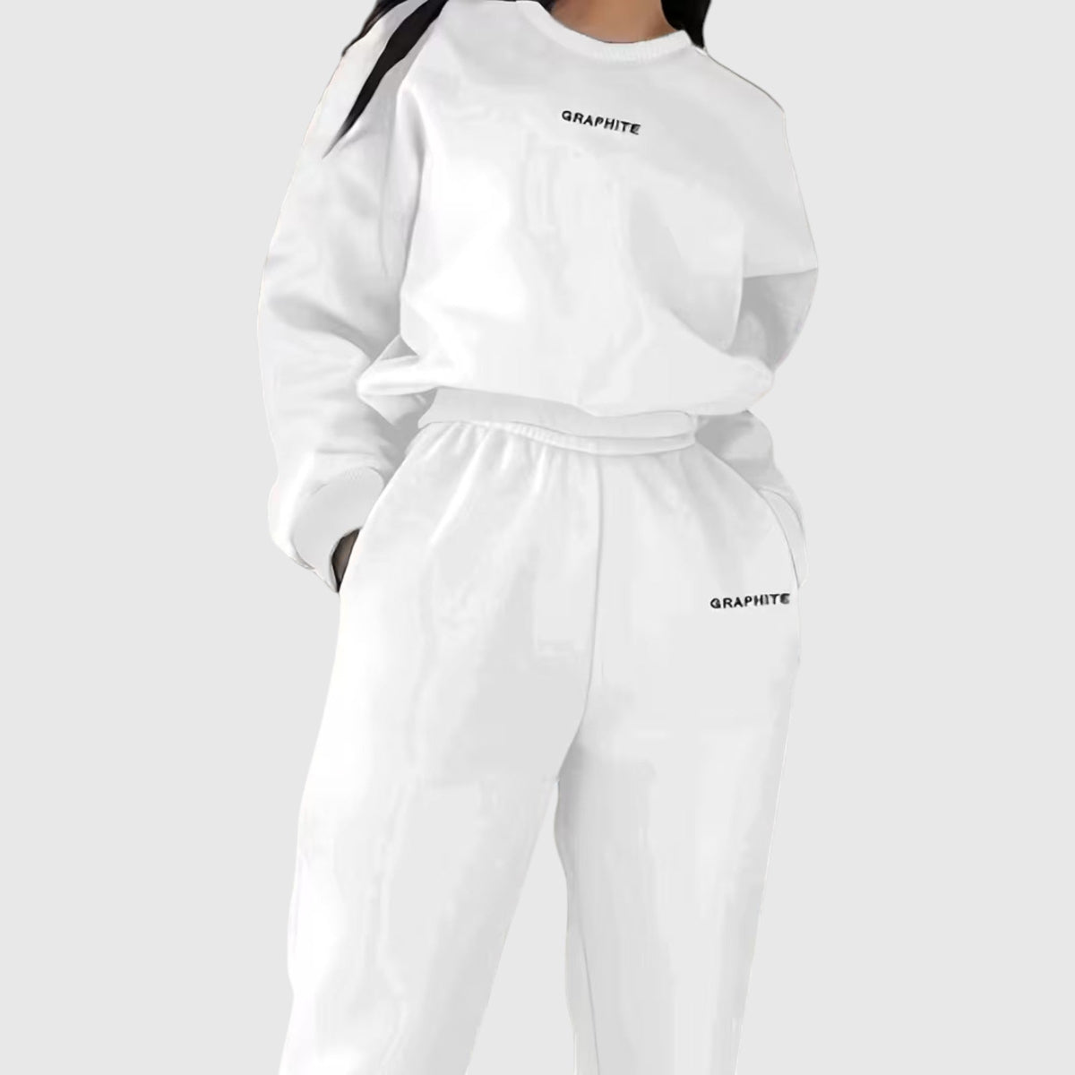 Clara | Graceful Oversized Embroidered Tracksuit Two-Piece Set