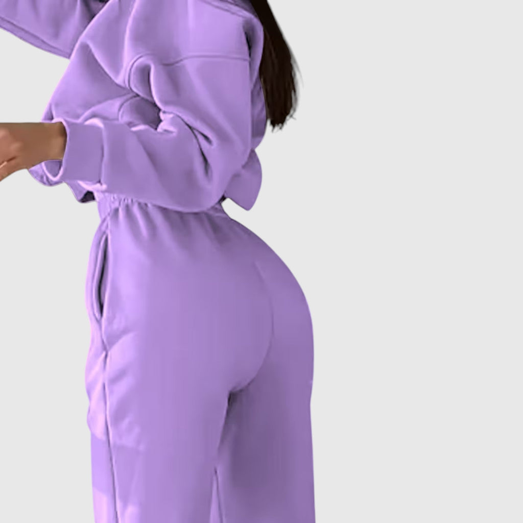 Clara | Graceful Oversized Embroidered Tracksuit Two-Piece Set