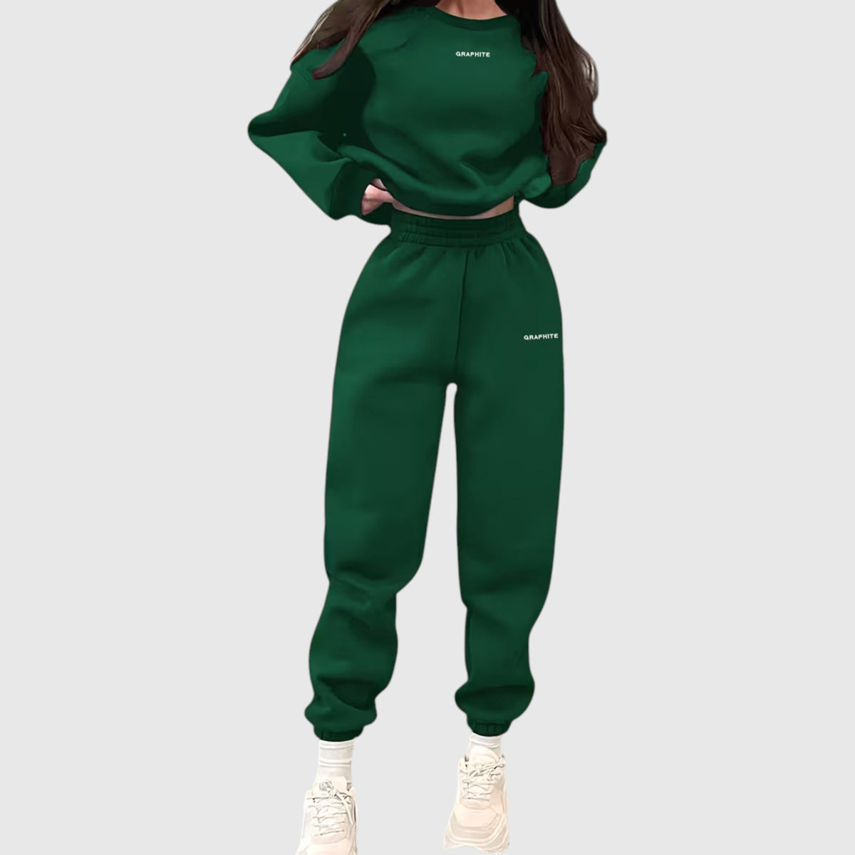 Clara | Graceful Oversized Embroidered Tracksuit Two-Piece Set
