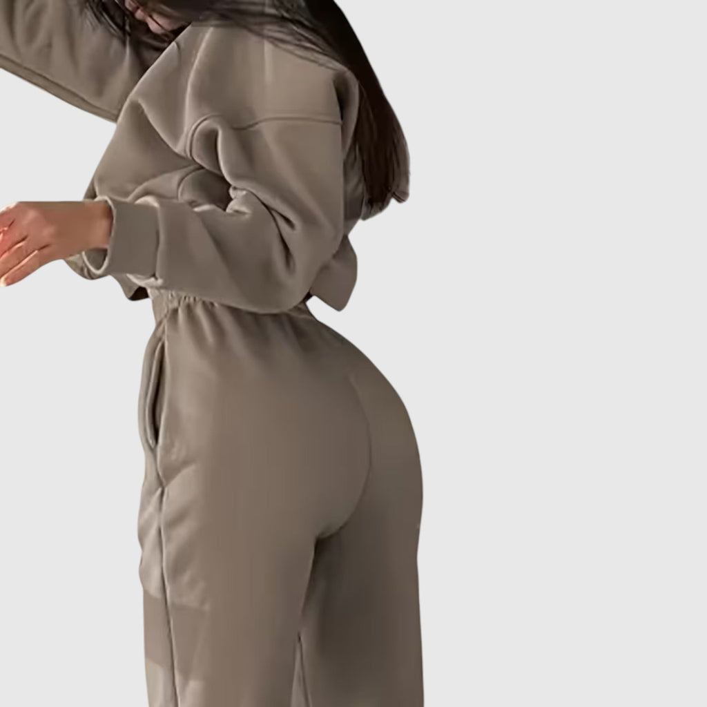 Clara | Graceful Oversized Embroidered Tracksuit Two-Piece Set