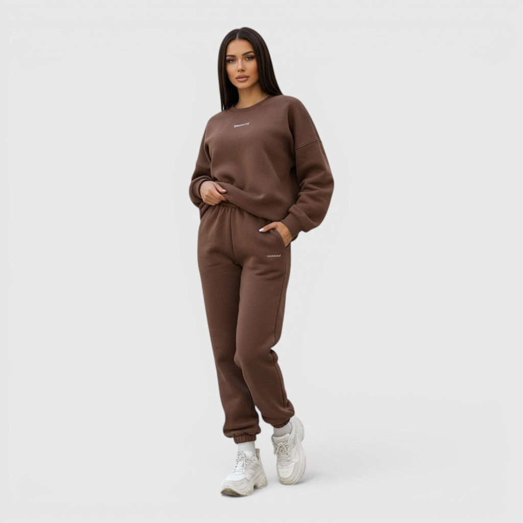 Clara | Graceful Oversized Embroidered Tracksuit Two-Piece Set