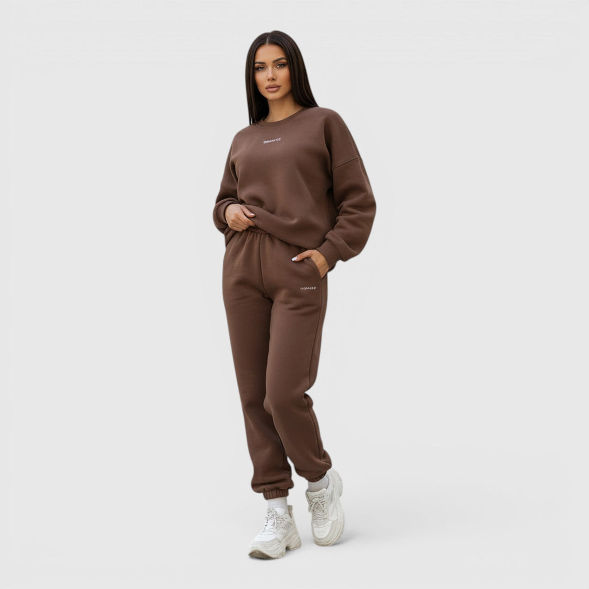 Clara | Graceful Oversized Embroidered Tracksuit Two-Piece Set