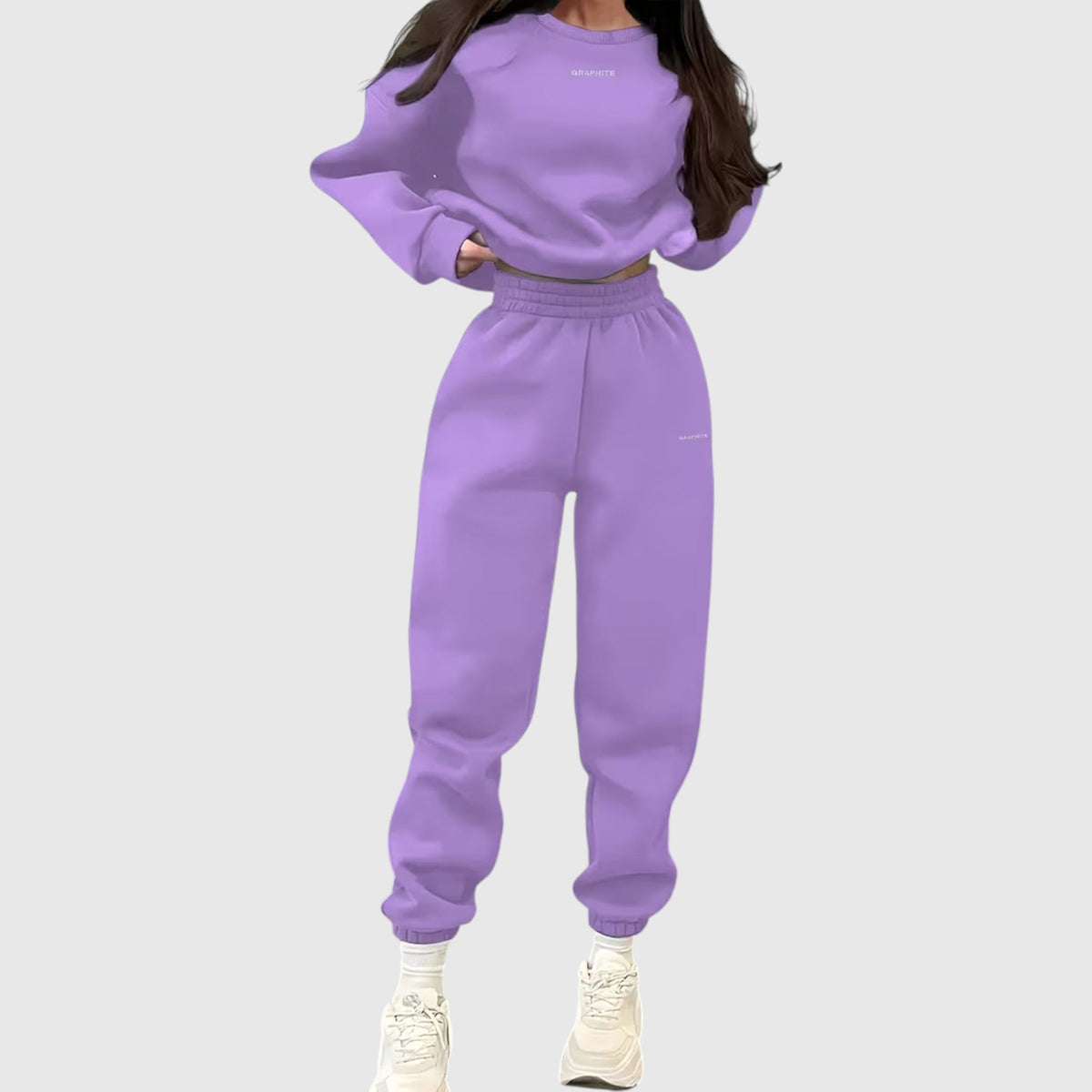 Clara | Graceful Oversized Embroidered Tracksuit Two-Piece Set