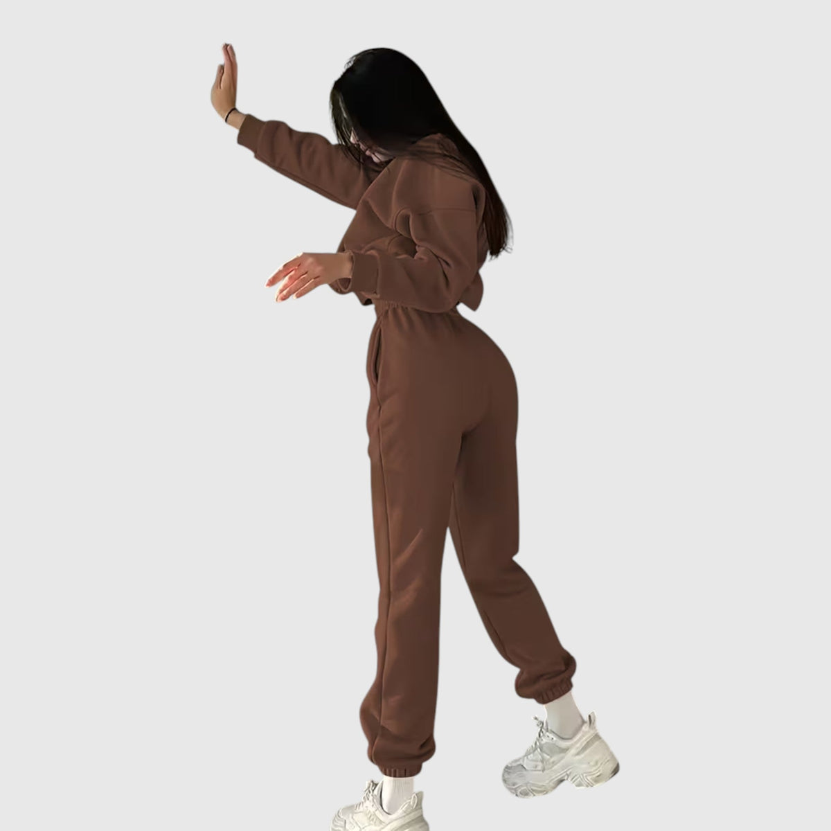 Clara | Graceful Oversized Embroidered Tracksuit Two-Piece Set