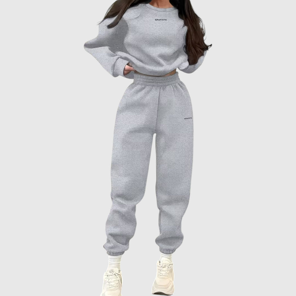 Clara | Graceful Oversized Embroidered Tracksuit Two-Piece Set