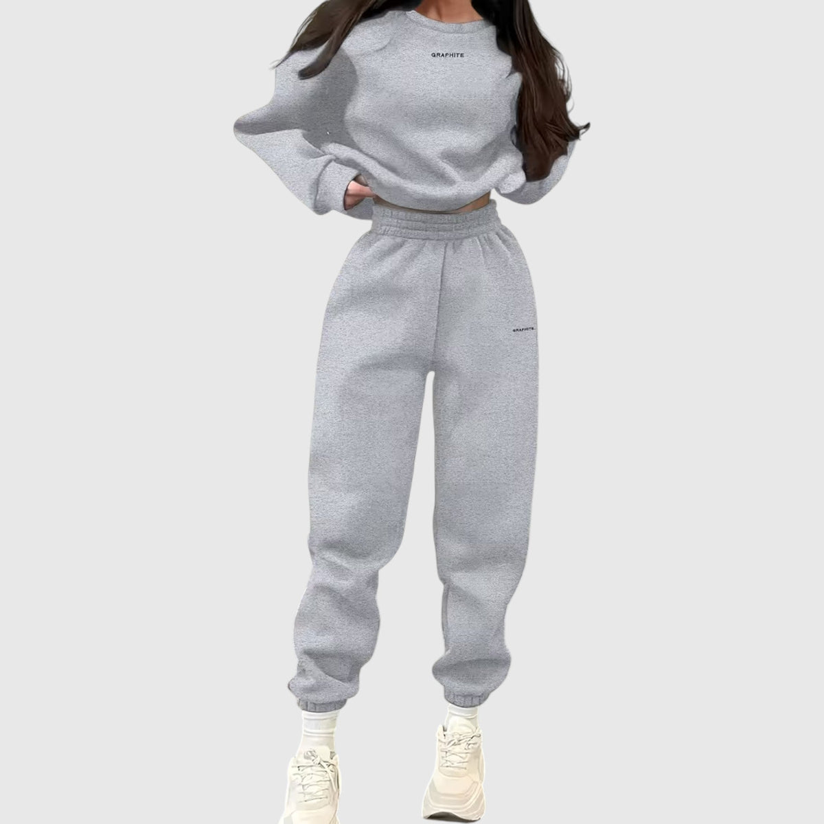 Clara | Graceful Oversized Embroidered Tracksuit Two-Piece Set