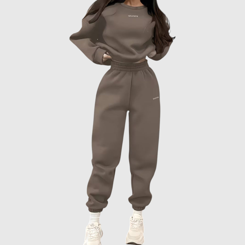 Clara | Graceful Oversized Embroidered Tracksuit Two-Piece Set