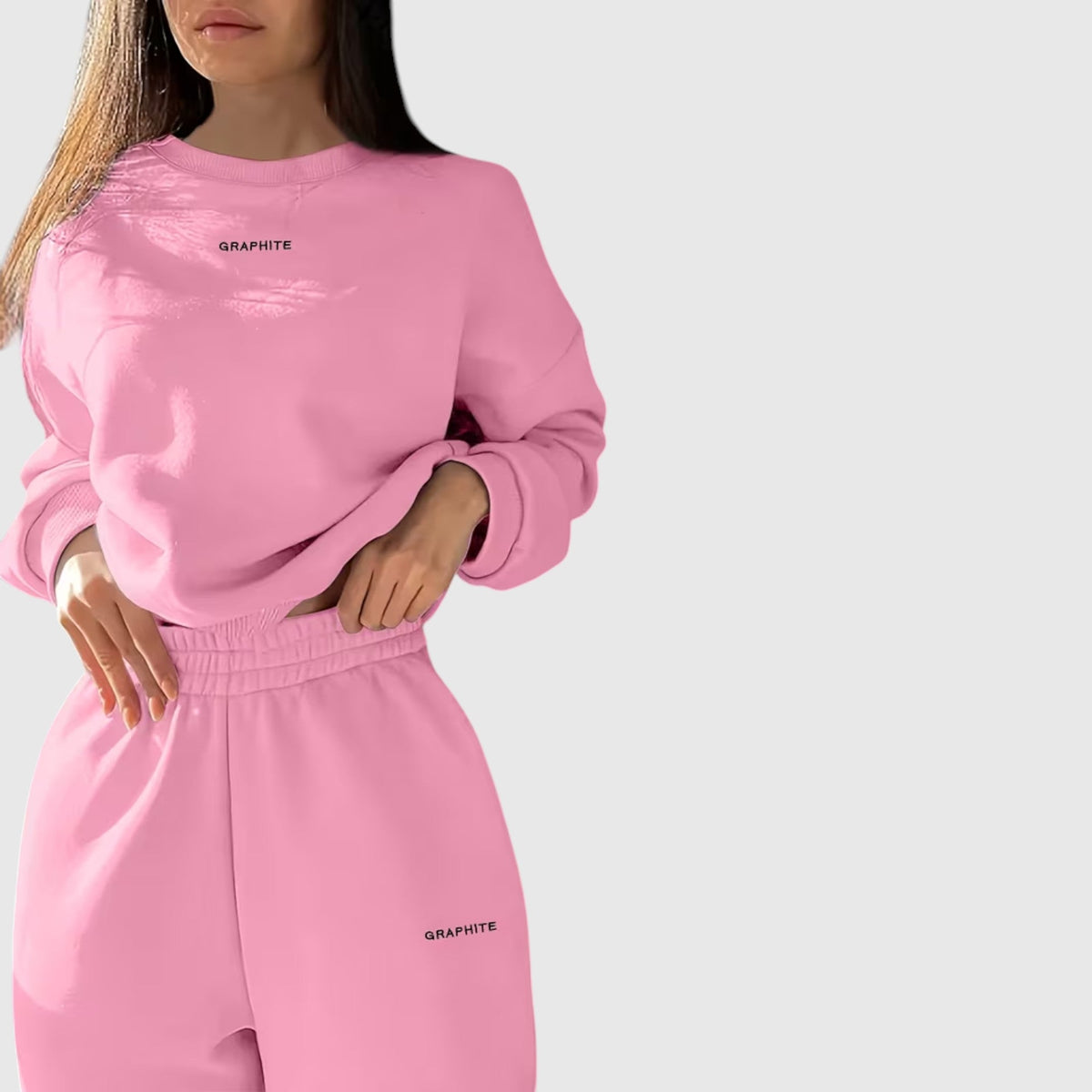 Clara | Graceful Oversized Embroidered Tracksuit Two-Piece Set