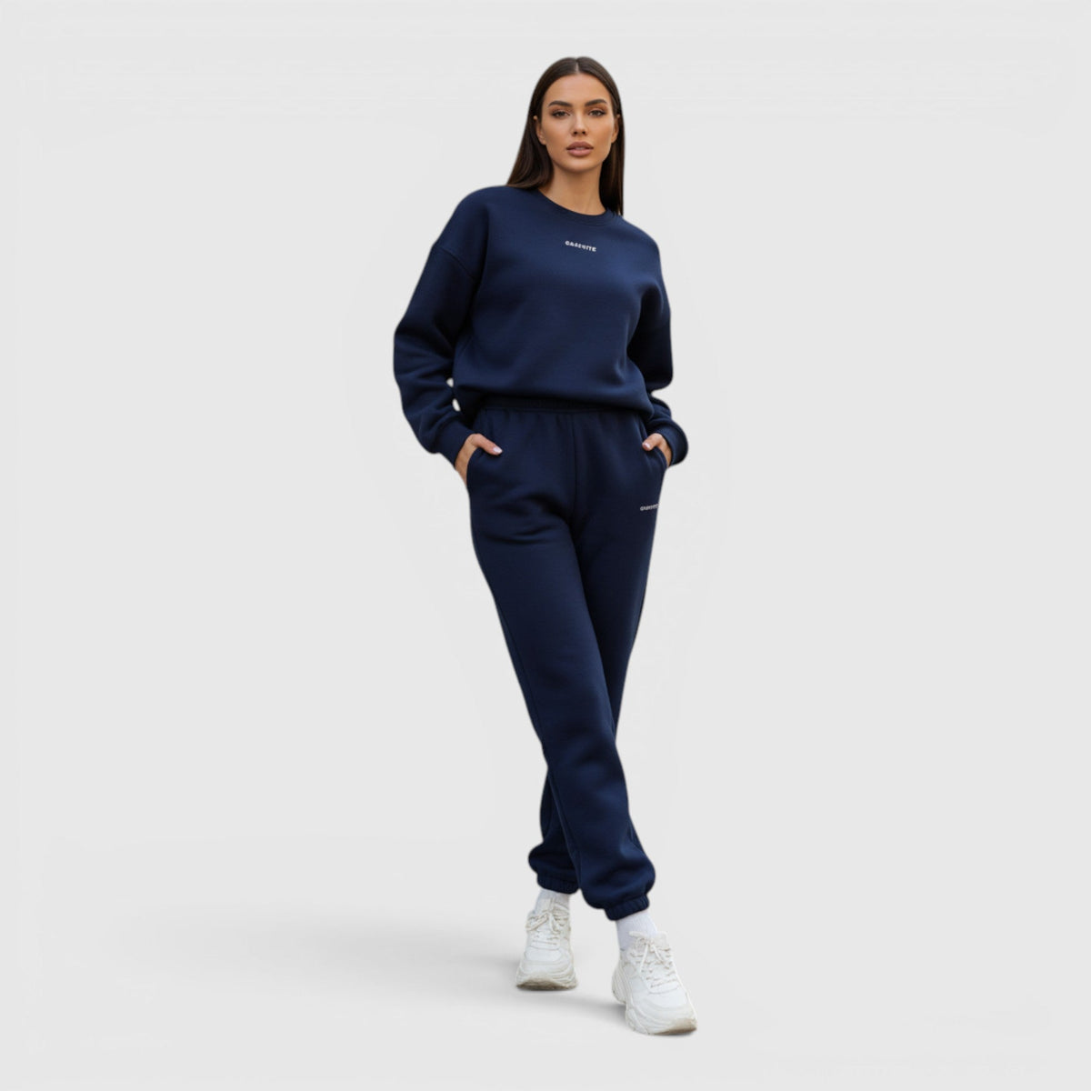 Clara | Graceful Oversized Embroidered Tracksuit Two-Piece Set