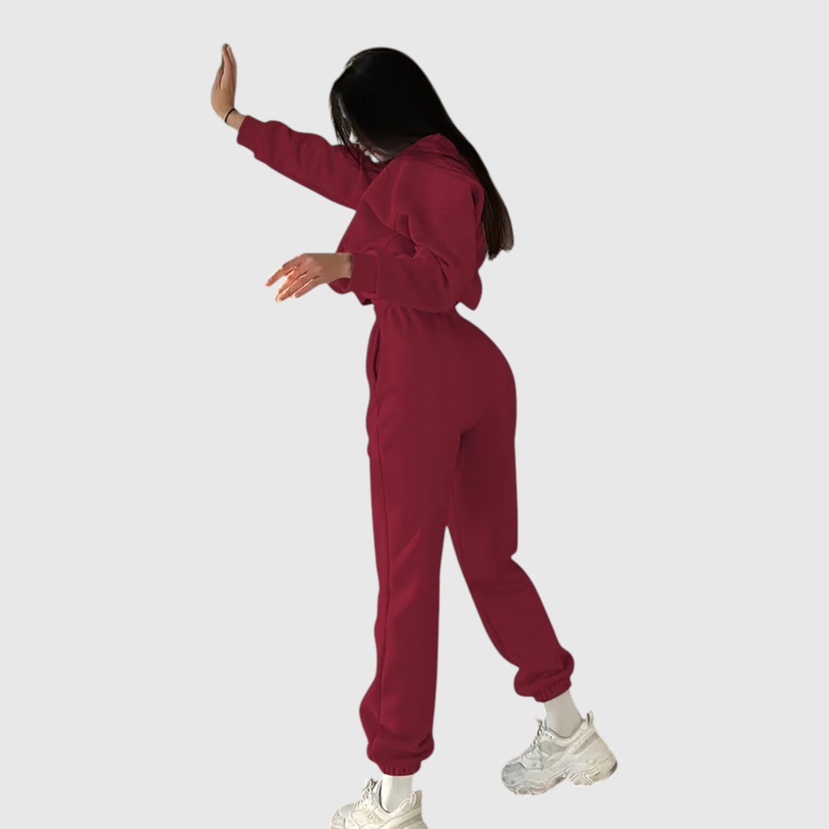 Clara | Graceful Oversized Embroidered Tracksuit Two-Piece Set