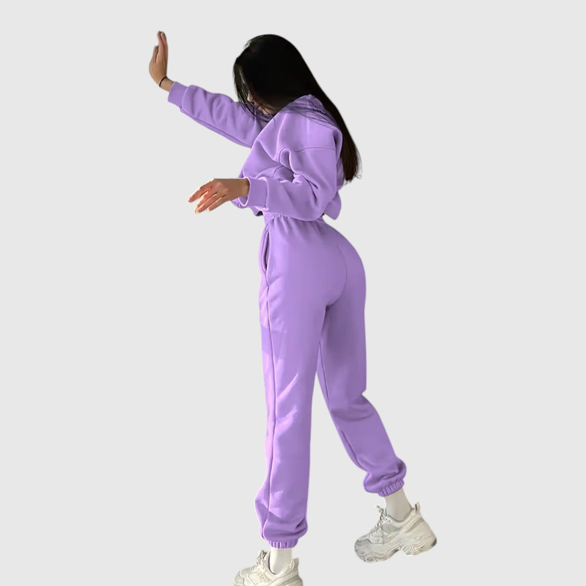 Clara | Graceful Oversized Embroidered Tracksuit Two-Piece Set