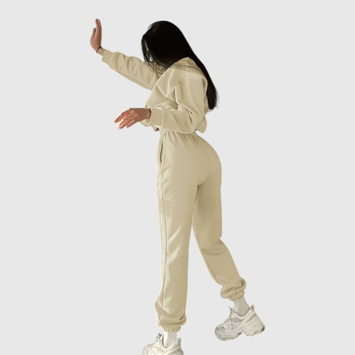 Clara | Graceful Oversized Embroidered Tracksuit Two-Piece Set