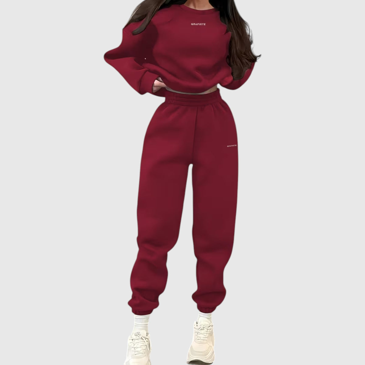 Clara | Graceful Oversized Embroidered Tracksuit Two-Piece Set